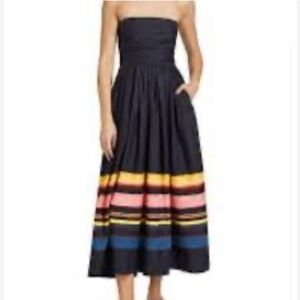 A.L.C Tate Striped Strapless Midi Dress size 4